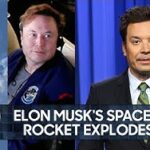 Elon Musk's SpaceX Rocket Explodes, Ultramarathon Runner Disqualified for Using a Car | Tonight Show