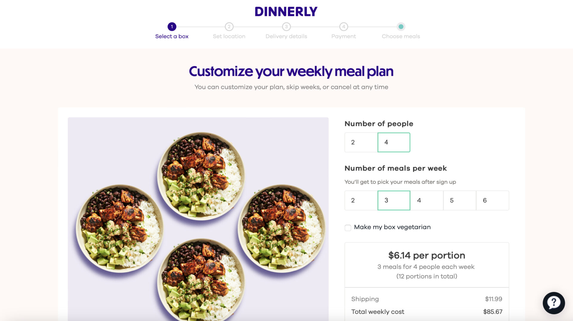 dinnerly meal plans