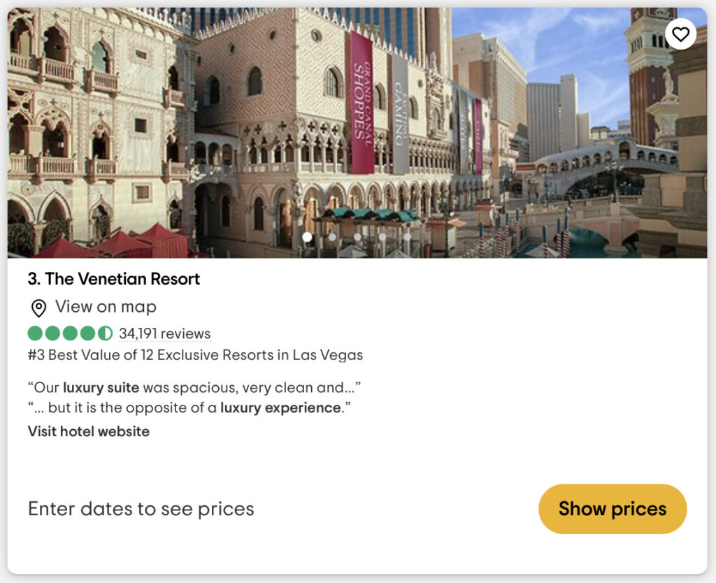 Las Vegas Luxury Resorts | The Venetian Resort