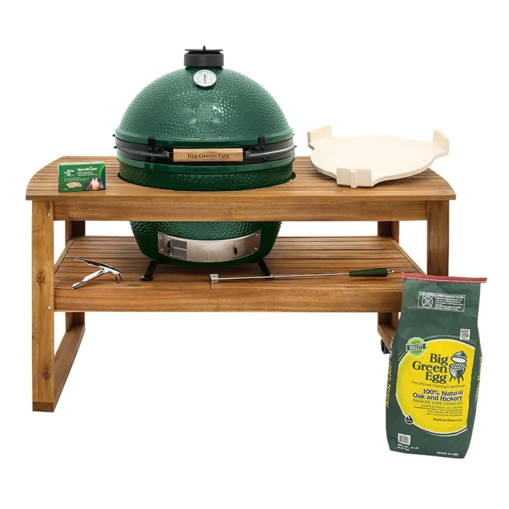 XLarge Big Green EGG In Acacia Table Package | Barbecues Galore