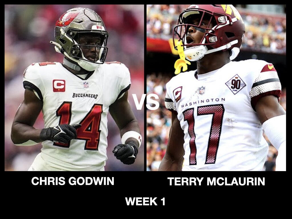 fantasy football sit start advice week 1 wide receivers chris Godwin vs Terry mclaurin