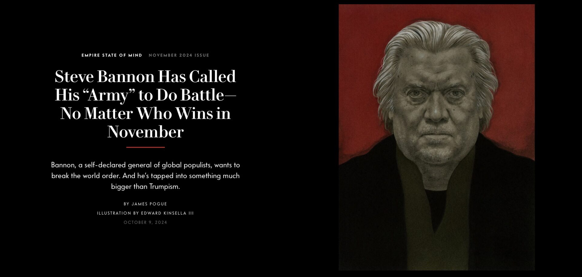 Steve Bannon speaking at a conference on NATO and populism, with flags in the background representing member nations.