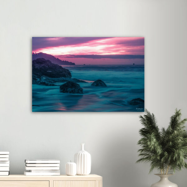 Pink Ocean Aluminum Print Wall Art